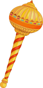 Golden Lord Hanuman Gada PNG