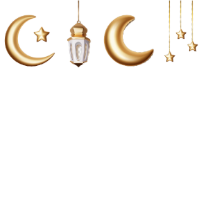 Hanging 3D Golden Ramadan Elements PNG